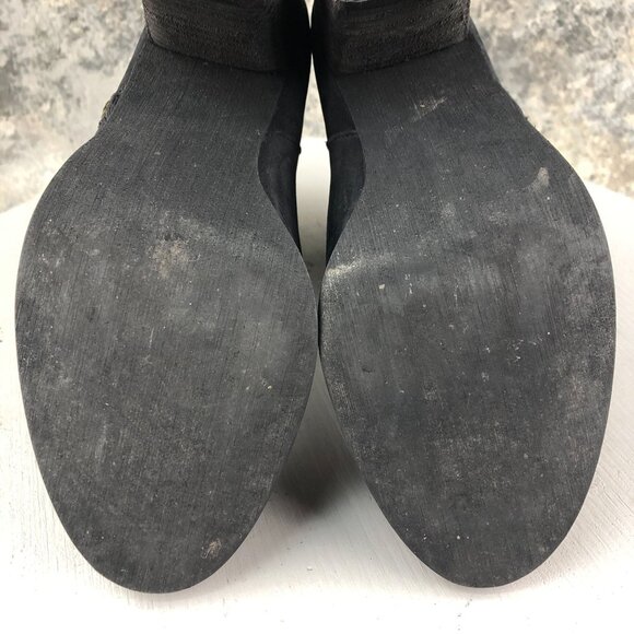 BP Women's Size 9M Trolley Black Leather High Heel Side Zip Ankle Booties Boots - Picture 12 of 15